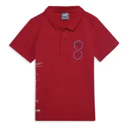 one8 x PUMA Boys Cotton Polo Collar Short Sleeves Applique Casual T-shirt-picture-55