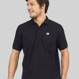 Greylongg Men Polo Collar Applique T-shirt-picture-33