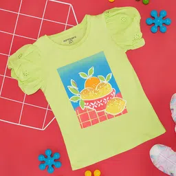 Pantaloons Junior Girl Graphic Printed Round Neck T-shirt-picture-49