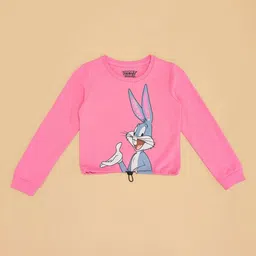 Pantaloons Junior Girls Printed Round Neck Cotton Relaxed Fit Tshirt-picture-33