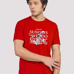 Greylongg Typography Printed T-shirt image 1