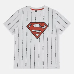 Pantaloons Junior Boys Super Man Typography Printed Cotton T-shirt-image-70