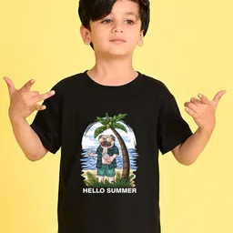 NUSYL Boys Graphic Printed Nautical Round Neck Oversized T-shirt-picture-27