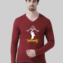 Friskers Graphic Printed V Neck Long Sleeves Cotton Tshirt-picture-37