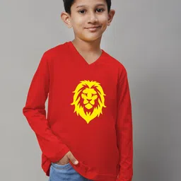 Friskers Boys Printed V-Neck Long Sleeves Cotton T-shirt-picture-38