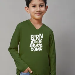 Friskers Boys Typography Printed V-Neck Pure Cotton T-shirt-picture-34