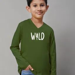 Friskers Boys Typography Printed V-Neck Pure Cotton T-Shirt-picture-30