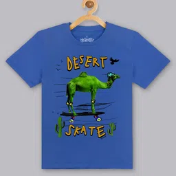 Kids Ville Boys Blue Printed Round Neck Pure Cotton T-Shirt-picture-23