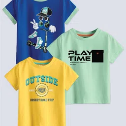 BAESD Boys Multicoloured 3 Printed Applique T-shirt-picture-6