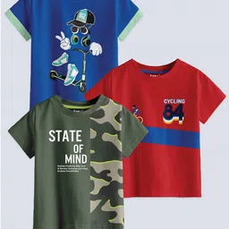 BAESD Boys Pack Of 3 Printed Round Neck Cotton T-shirts-picture-20