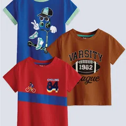 BAESD Boys Pack Of 3 Printed Cotton T-shirt-picture-5