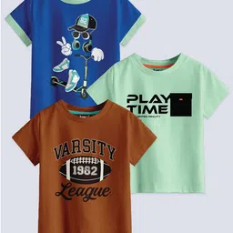 BAESD Boys Multicoloured 3 Printed Applique T-shirt-picture-8