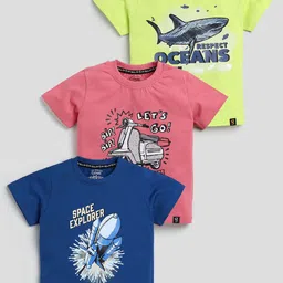 Ginie Boys Pack Of 3 Printed Cotton T-shirt-picture-53