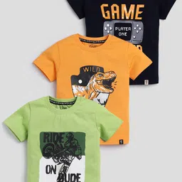 Ginie Boys Pack Of 3 Printed Pure Cotton T-shirts-picture-15