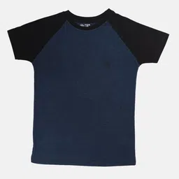 CHIMPRALA Boys Blue Colourblocked Applique T-shirt-picture-14