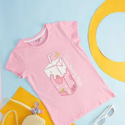 Pantaloons Junior Girls Graphic Printed Cotton T-shirt-image-59