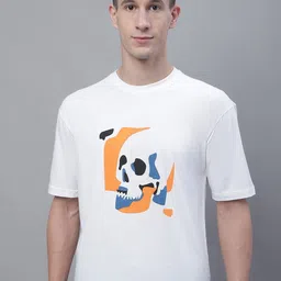 Obaan Graphic Printed Drop-Shoulder Sleeves Cotton T-Shirt-picture-13