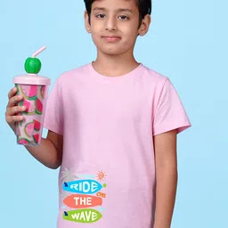 NUSYL Boys Typography Printed Round Neck T-shirt-picture-34