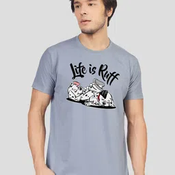 Greylongg Men Graphic Printed Round Neck Cotton T-shirt-picture-28