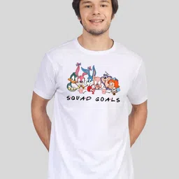 Greylongg Men Looney Tunes Graphic Printed Round Neck Cotton T-shirt-picture-38