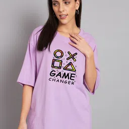 Imsa Moda Typography Printed Oversized Cotton T-shirt-picture-28