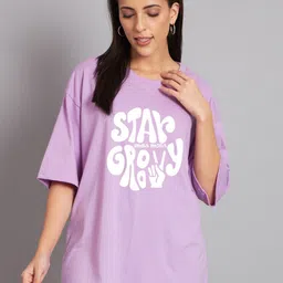 Imsa Moda Typography Printed Drop-Shoulder Sleeves Cotton T-shirt-picture-39