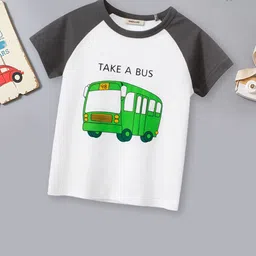 INCLUD Boys Graphic Printed Raglan Sleeves Cotton T-shirt image 1