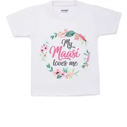 KNITROOT Kids White Typography Printed Cotton T-shirt-image-33