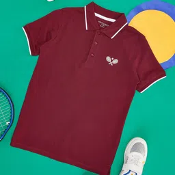 Pantaloons Junior Boys Polo Collar Cotton T-shirt-picture-31