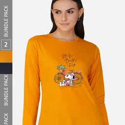 CHOZI Pack Of 2 Graphic Printed Cotton T-shirt-picture-26