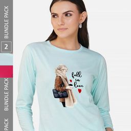 CHOZI Pack Of 2 Graphic Printed Cotton T-shirt-picture-17