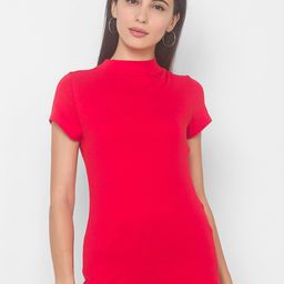 Globus Women Red Turtle Neck T-shirt-picture-2
