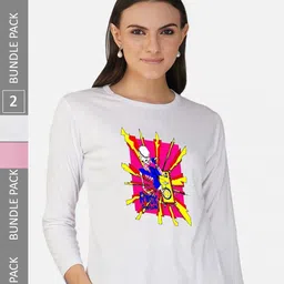 CHOZI Pack Of 2 Printed Cotton Casual T-shirt-picture-26