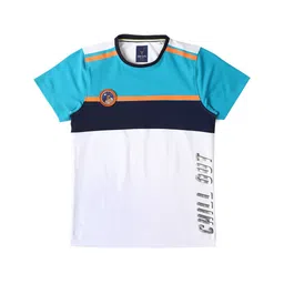 Allen Solly Junior Boys Typography Applique T-shirt-image-24