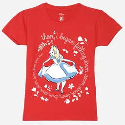 YK Disney Girls Printed Pure Cotton Applique T-shirt-picture-54