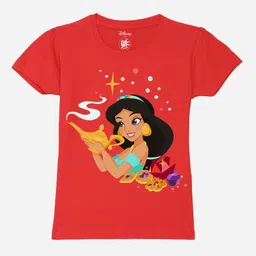 YK Disney Girls Printed Pure Cotton Applique T-shirt-picture-33