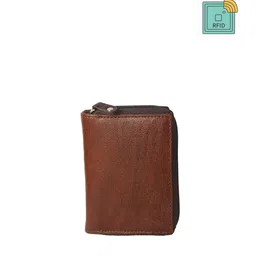 Style Shoes Men Brown & Black Leather Zip Around Wallet-picture-26