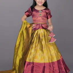 BAESD Girls Ready to Wear Lehenga & Blouse With Dupatta image 1