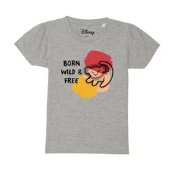 Disney by Wear Your Mind Girls Grey Lion King Printed Puff Sleeves T-shirt-picture-38