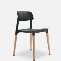 finch fox Bella Plastic Cafe Chair in Black Colour-picture-13