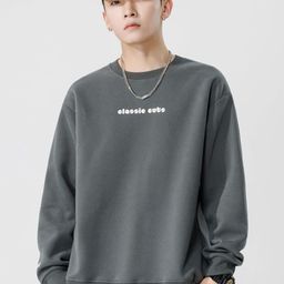 HERE&NOW Men Typography Printed Pure Cotton Sweatshirt-picture-34
