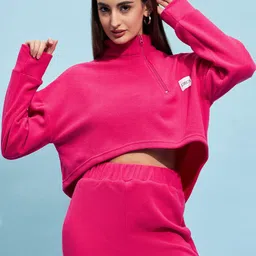 STREET 9 High Neck Crop Sweatshirt-picture-16