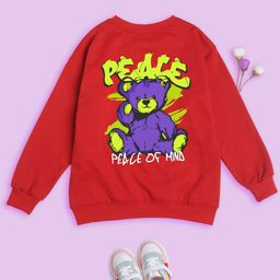 NUSYL Kids Typography Printed Oversized Fleece Sweatshirt-picture-9