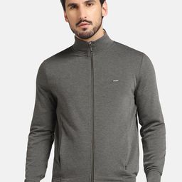 Blackberrys Stand Collar Cotton Front-Open Sweatshirt-picture-48