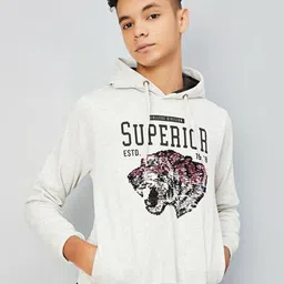 max Boys Graphic Printed Hooded Cotton Sweatshirt-picture-22
