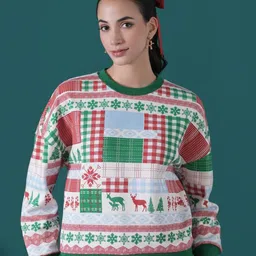 Muvazo Women Self Design Sweatshirt-image-84