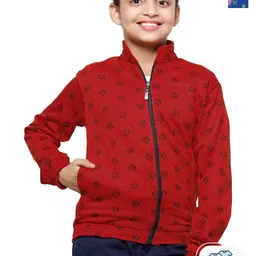 IndiWeaves Girls Pack Of 2 Floral Printed Mock Collar Fleece Front-Open Sweatshirt-picture-39