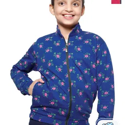 IndiWeaves Girls Pack Of 2 Printed Mock Collar Long Sleeve Fleece Front-Open Sweatshirt-picture-36