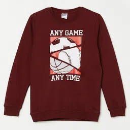 Fame Forever by Lifestyle Boys Red Graphic Printed Sweatshirt-picture-44