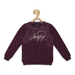 Allen Solly Junior Girls Typography Printed Sweatshirt-image-89